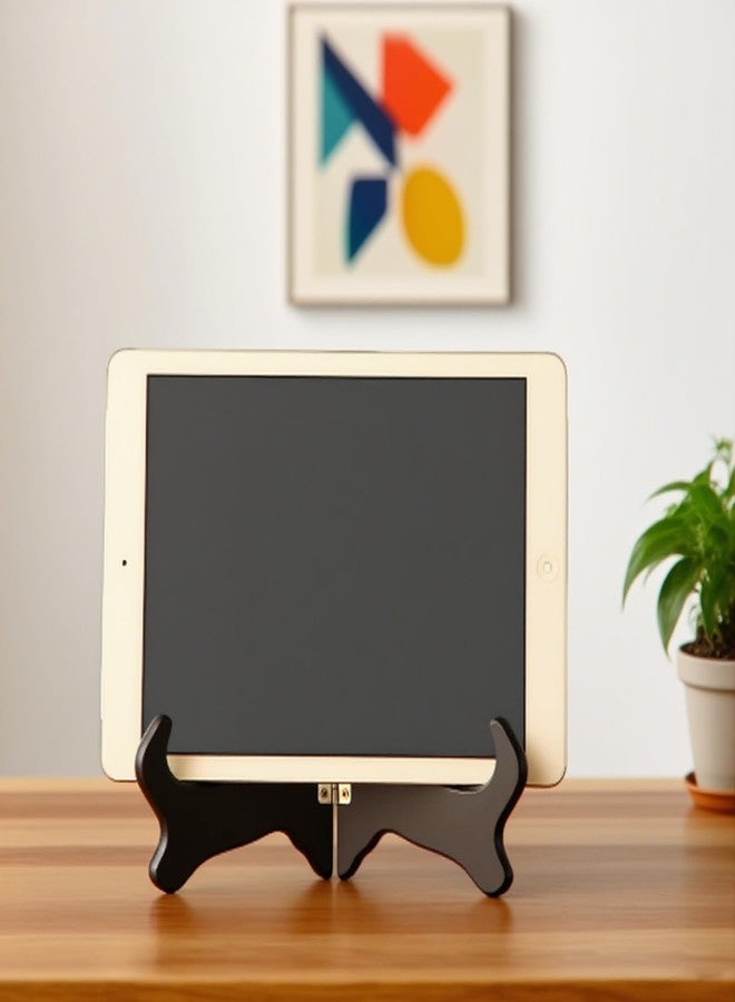 UCEHIPAW 4 Pcs Wooden Plate Stands Tabletop Art Holder Picture Frame Easels Book Dish Decorative for Display - Image 4